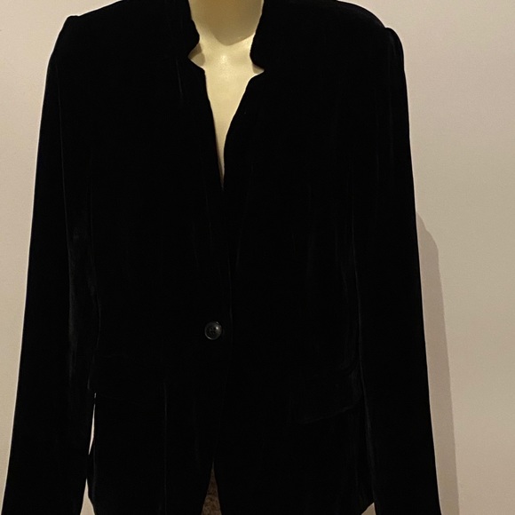 GAP BLACK VELVET BLAZER - Picture 1 of 4
